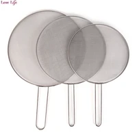1pcs 2529cm33cm stainless steel splatter screen mesh pot lid cover silver oil frying pan lid cooking tools kitchen accessories