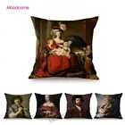 Винтажный голландский художник Рембрандт, портрет барокко, картина маслом, Королевский Дворцовый стиль, домашний декор, накидка на подушку, чехол для дивана, наволочка