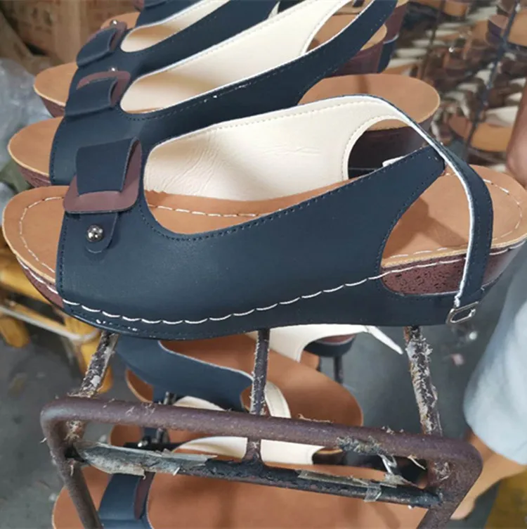 

Summer Casual Sandals Ladies Wedge Sandals High Heel Ankle Buckle Open Toe Sandals Women's Platform Wedge Heel Fashion Sandals