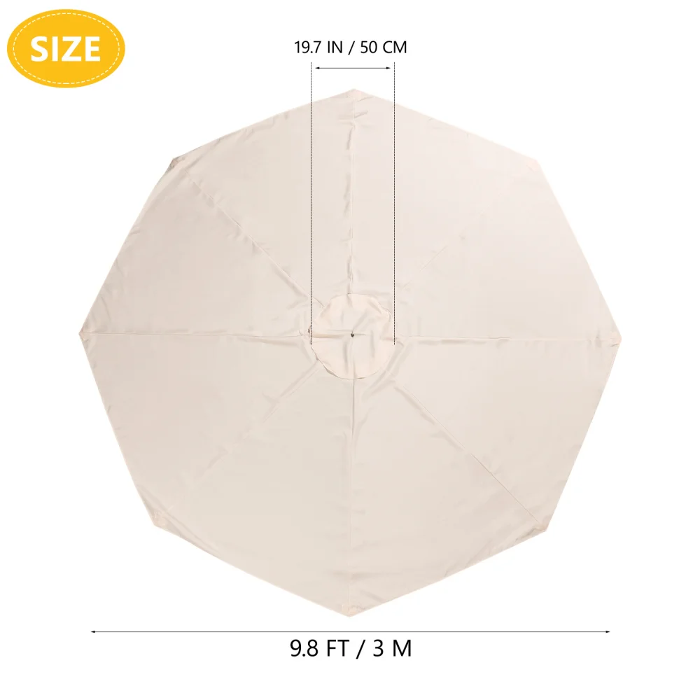 

Hemoton Patio Umbrella Anti-UV Umbrella Canopy Sun Protection Beach Umbrella for Yard Garden (Beige)