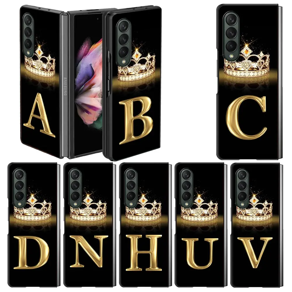 Роскошный чехол для Samsung Z Fold3 5G телефона Galaxy ZFold 3 Черный Твердый Fold 4 7 6 дюйма