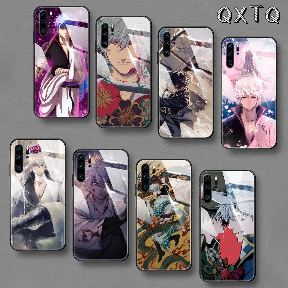 

Gintama Anime Gintoki Sakata Tempered Glass Phone Case Cover For Huawei Honor Mate P 8 9 10 20 30 40 A X I Pro Lite Smart 2019