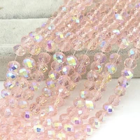 hot pink half abc rondelle faceted crystal glass loose beads jewelry making diy 3mm4mm6mm8mm10mm