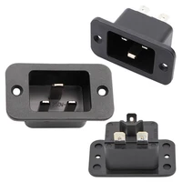 10pcs ac power socket 250v 16a iec 320 c20 panel mount plug connector rewiring assembly industrial electrical holder