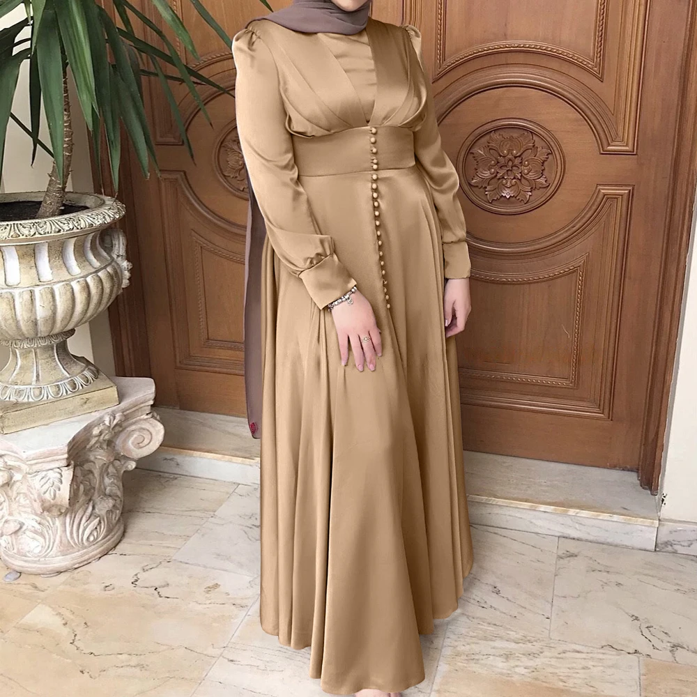 Женское Атласное Платье макси с бисером облегающее и расклешенное платье в