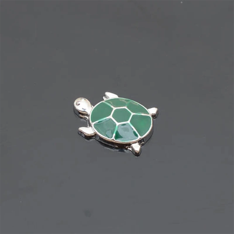 Зеленая черепаха плавающие амулеты подходят медальоны FC0061|charm charm|tortoise charmscharm locket