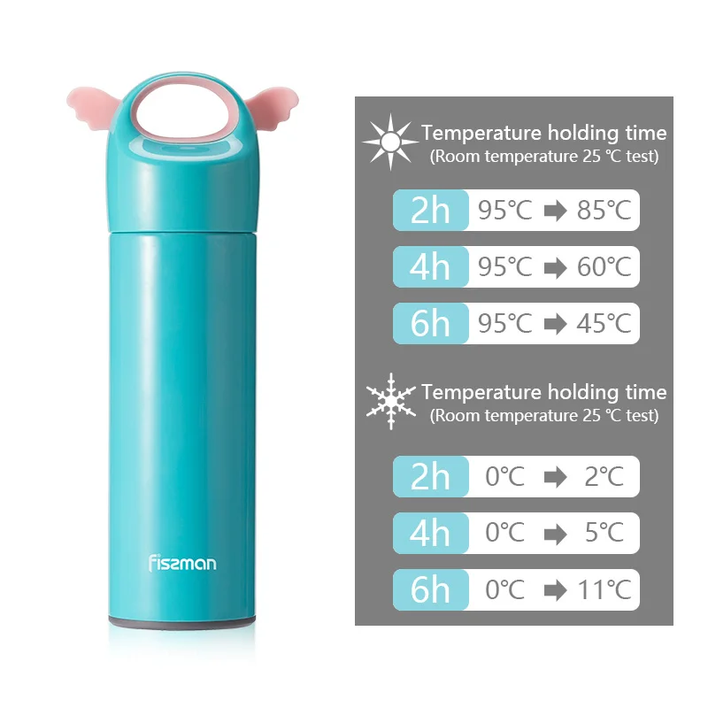 Термос из нержавеющей стали с двойными стенками и ручкой 400 мл|Вакуумные фляги
