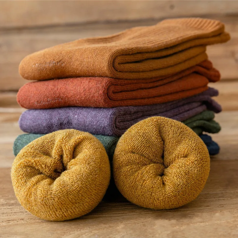 Теплые женские хлопковые осенне зимние гольфы в стиле Харадзюку повседневные