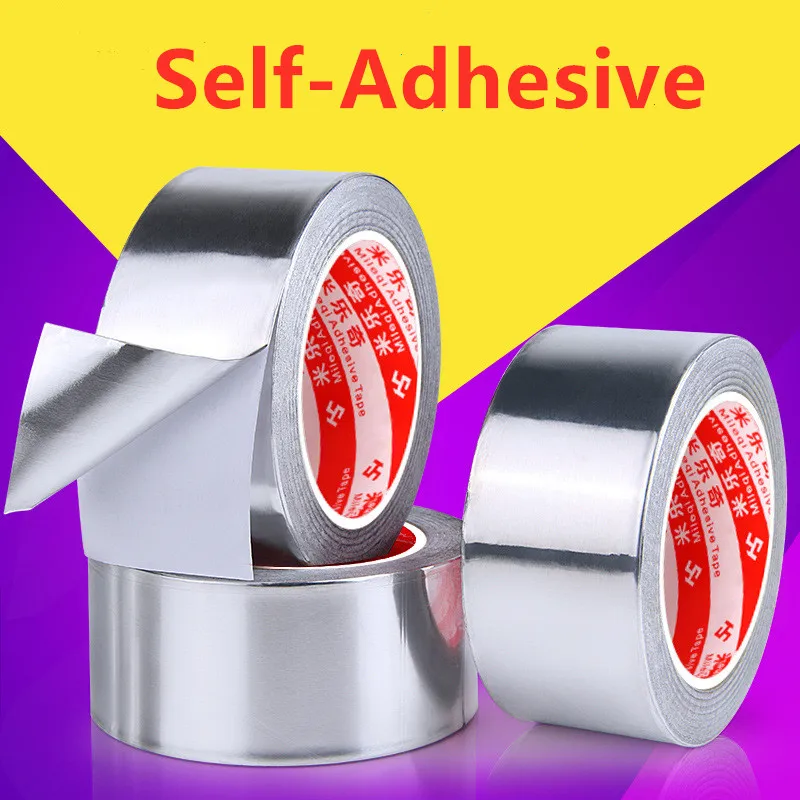 

Aluminium Foil Adhesive Sealing Tape Thermal Resist Fireproof Waterproof Heat Insulation Duct Repairs Adhesive Sealing Foil Tape