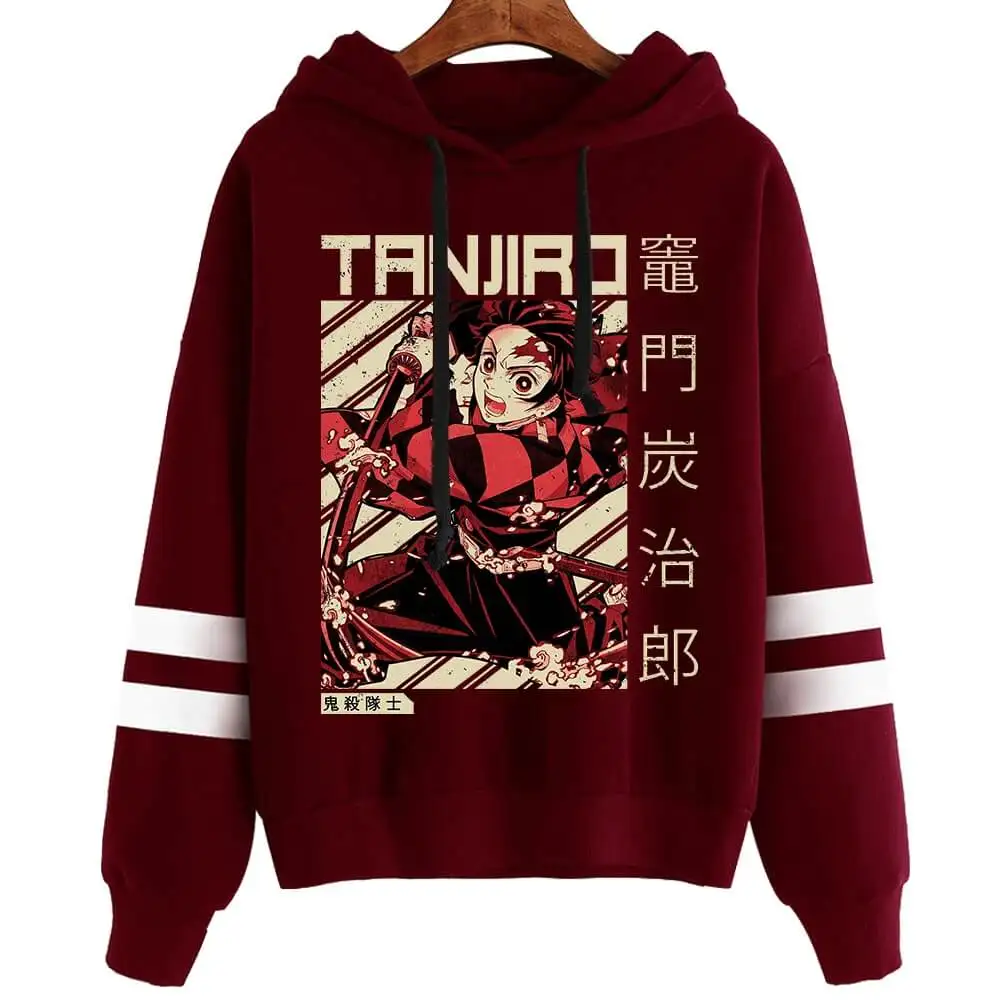Anime Demon Slayer Hoodie Kamado Tanjirou Kamado Nezuko Printed Hoodies Hooded Sweatshirts Tops Pullovers Unisex