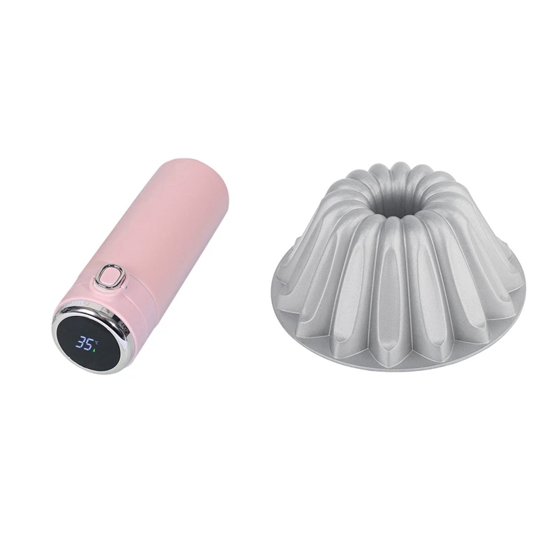 

1 Pcs Cake Baking Tools Chrysanthemum DIY Baking Cake Mold & 1 Pcs 400ML Stainless Steel Smart Bouncing Hot Water Cup