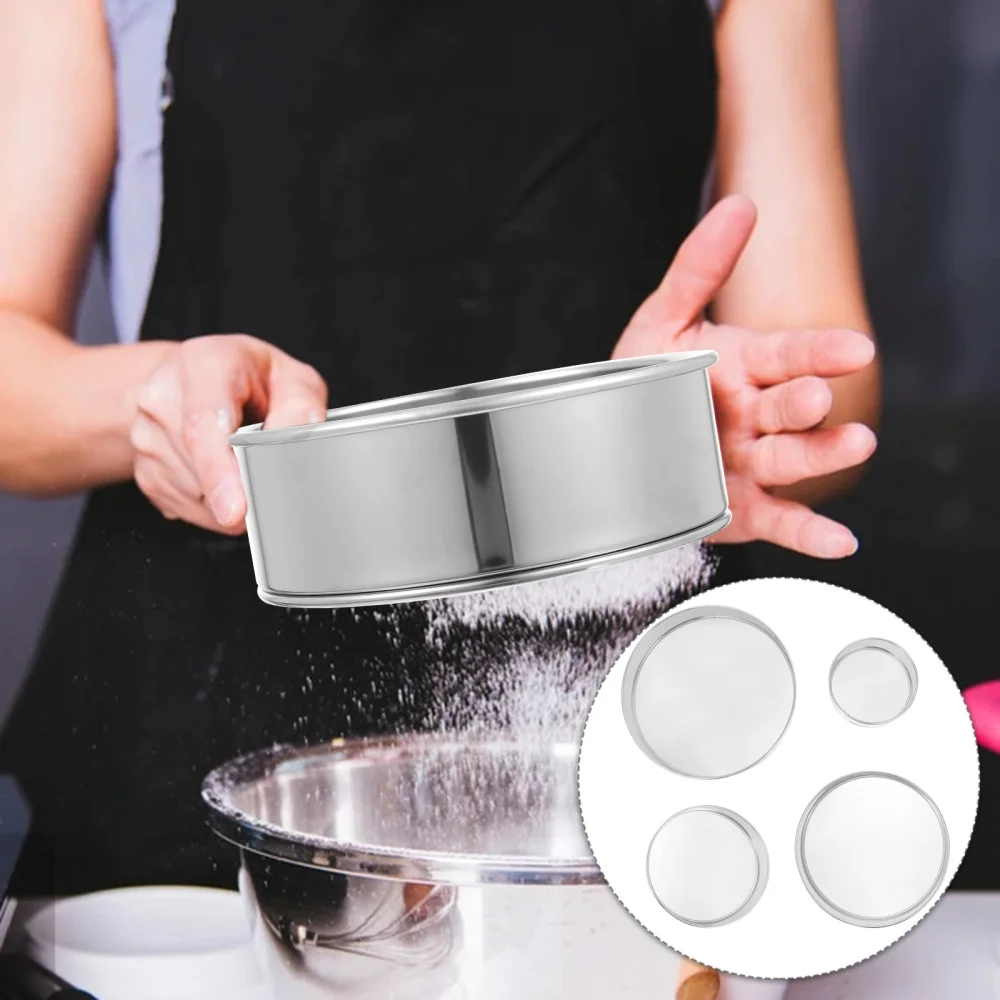 

4pcs Creative Flour Sifter Powder Sugar Sifter Delicate Mesh Flour Filter