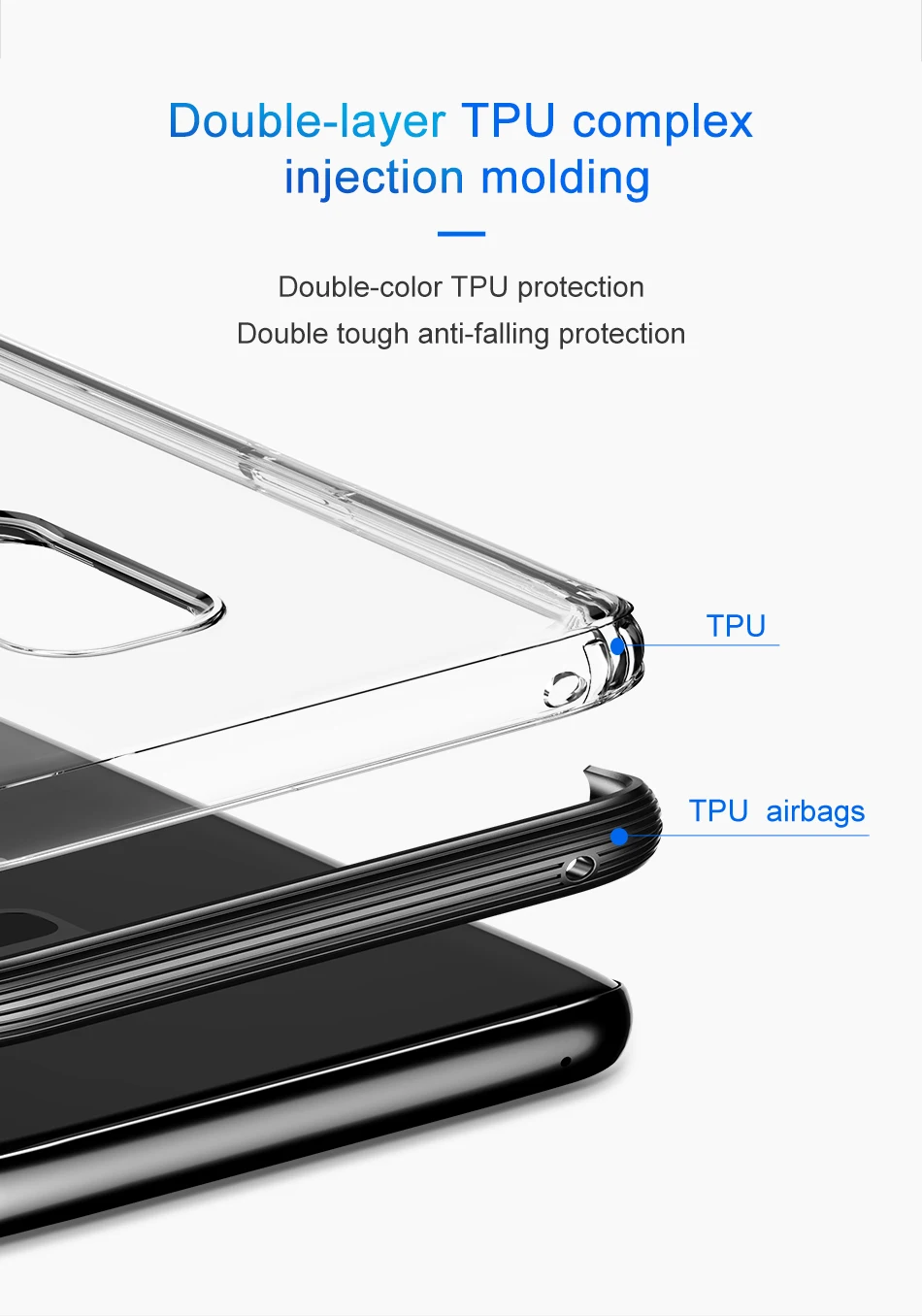 Чехол Baseus для samsung Galaxy S9 Plus, ультра тонкий прозрачный мягкий силиконовый чехол из ТПУ для samsung S9 S9Plus, чехлы