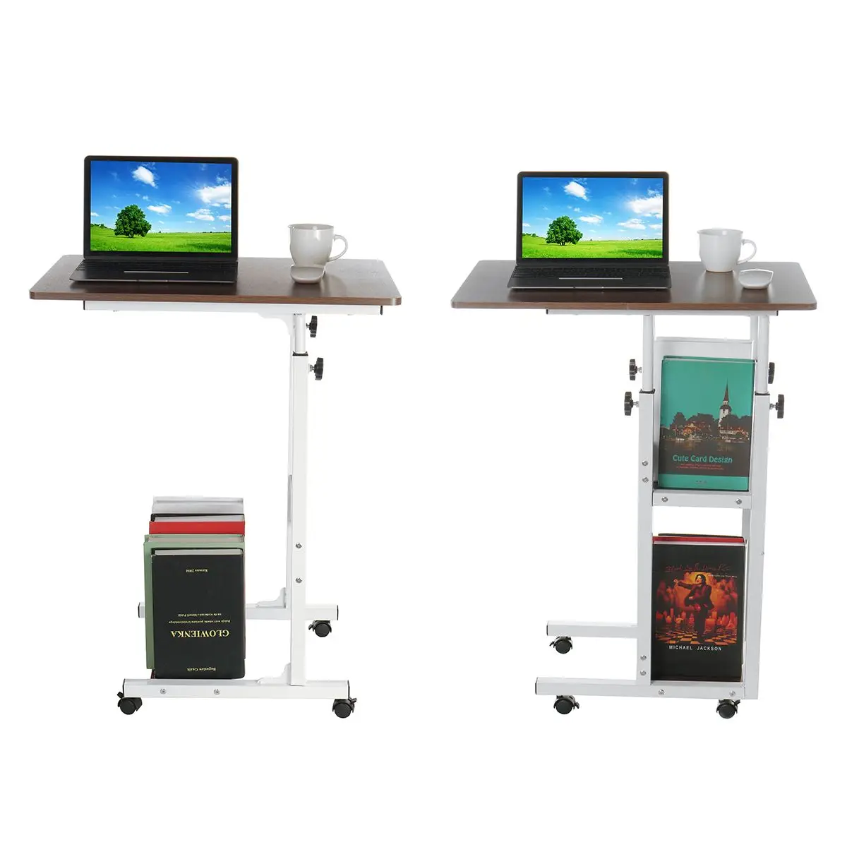 Wooden Laptop Desk USB Computer Adjustable 4 Stand Holder Study Table for Office Bed Sofa Tea Serving | Мебель