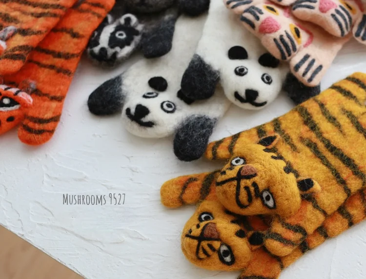 

Japanese Lovely Animal Wool Felt Coaster Cartoon Desktop Ornaments Home Table Decoration Meal Mat Insulation Mat Christmas Gift