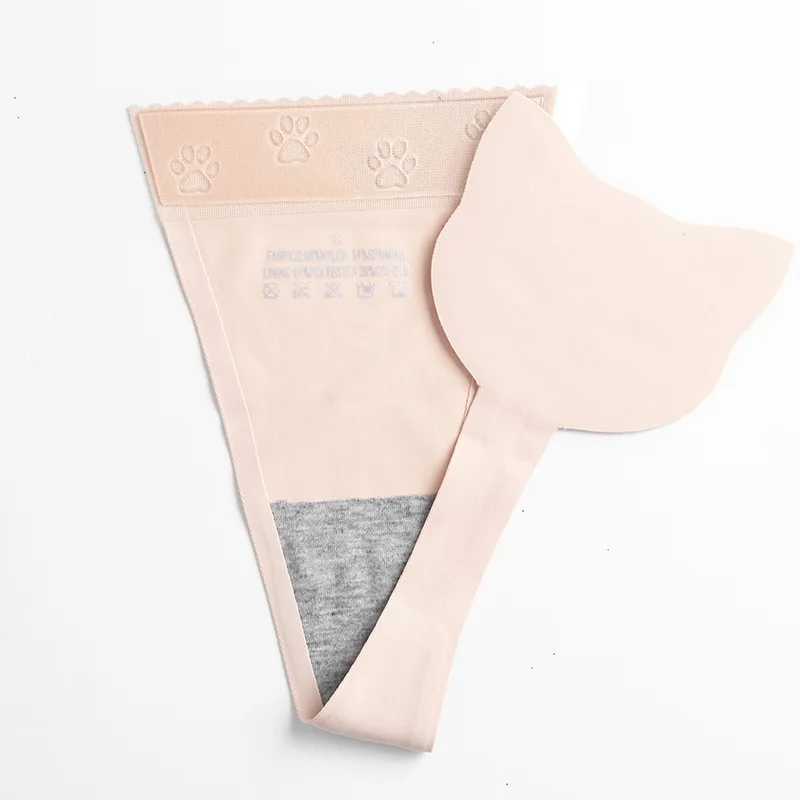 OLOMLB кружевные сексуальные дамские трусики с кошачьими сердечками Невидимые