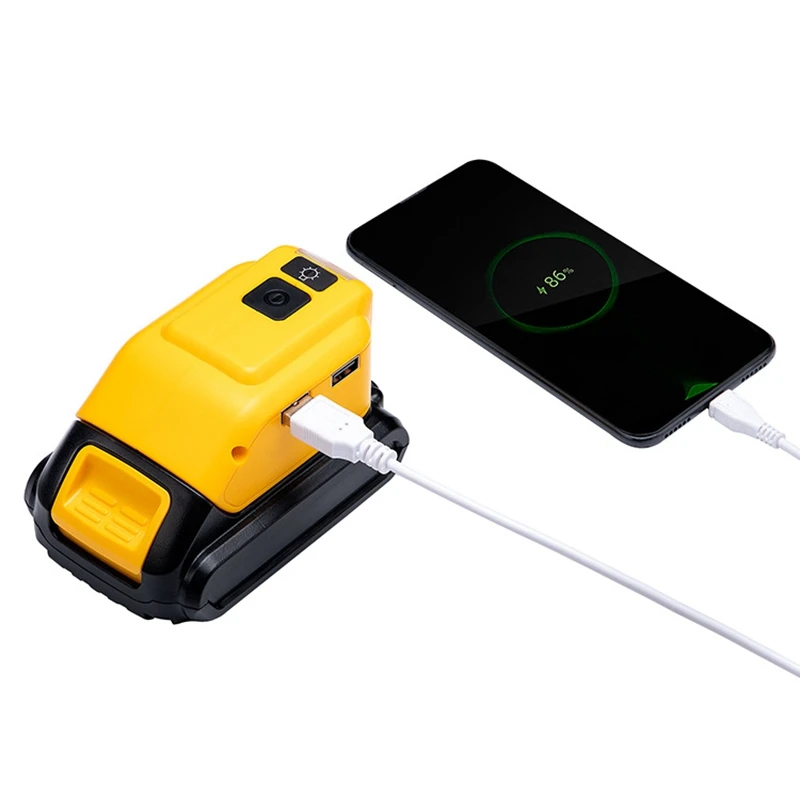 

DCB090 Suitable for Dewalt 12V18V Lithium Battery Power Tool Charger Dual USB with 3W Lamp