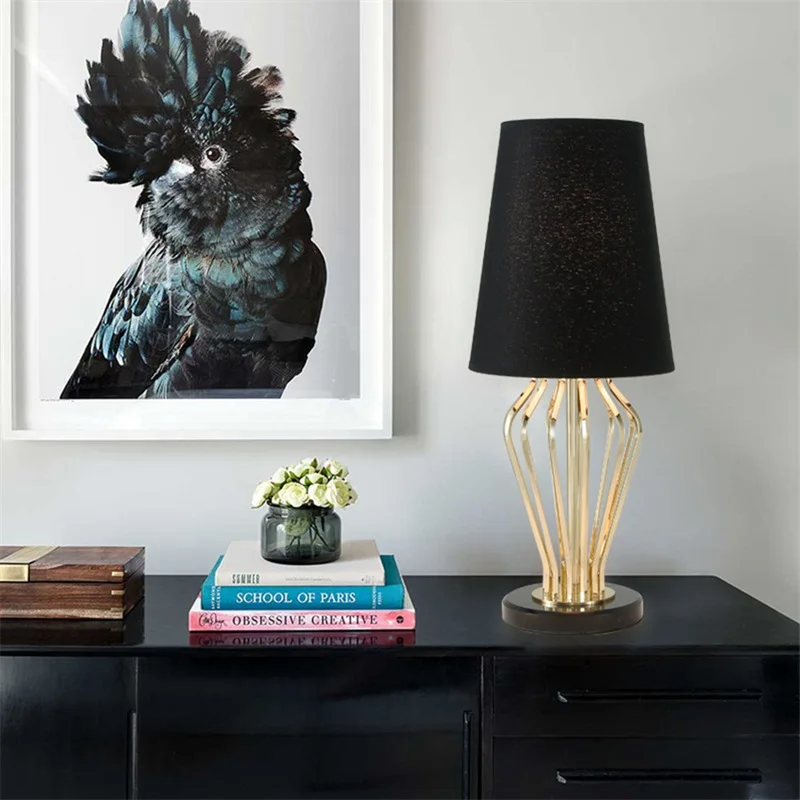 

SAROK Modern LED Table Lamp Marble Luxury Desk Light Home Bedroom Living Room Office Decoration