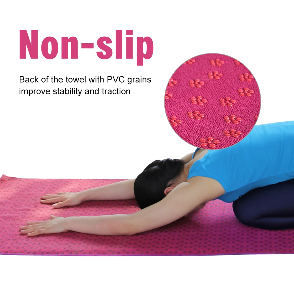 72x24IN мягкие Нескользящие одеяла для йоги пилатеса полотенце быстросохнущее