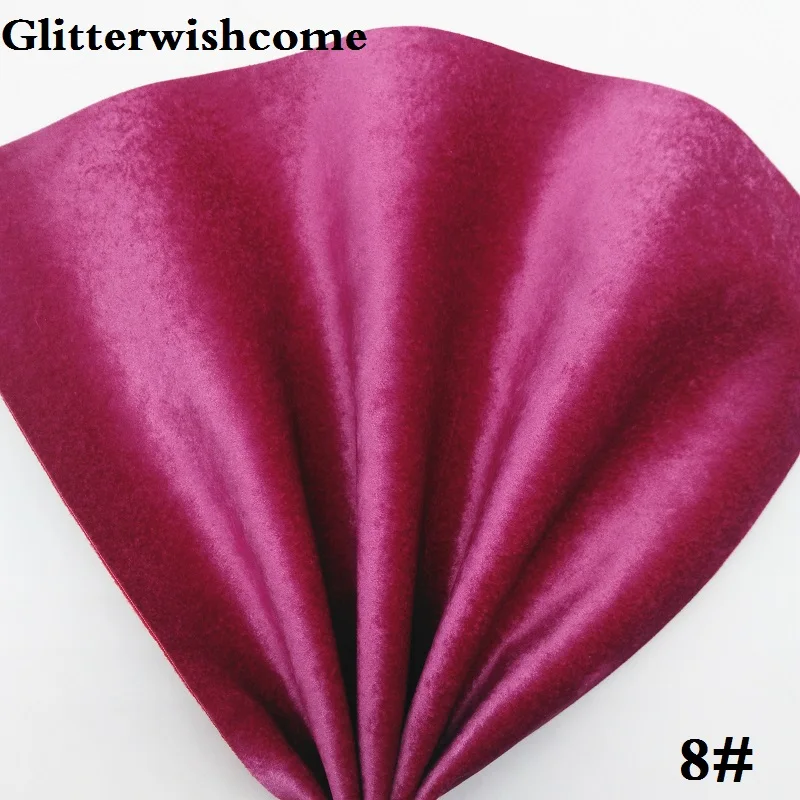 Glitterwishcome 21X29 см A4 размер винил для бантов искусственная кожа Бархат Кожа Fabirc искусственная кожа листы для бантов, GM118A