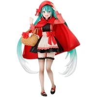 anime toy figures hatsunes mikuu cute girl little red riding hood fairy tale pvc collection ornaments model toy gifts for girls
