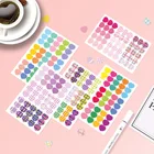 Цветные наклейки в форме сердца в Корейском стиле, стикеры для ежедневника, блокнота, украшения в виде сетки, канцелярские принадлежности альбом для вырезок