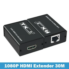 HDMI Extender via single cat6 up to 30M 1080P HDMI to Rj45 Extension LAN Network CAT5e / 6 UTP LAN Ethernet Cable for PC to HDTV