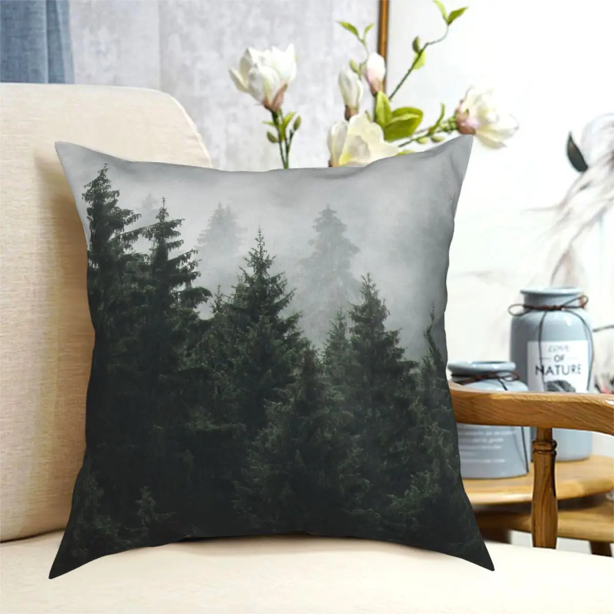 

Подождите квадратной подушки Чехол с узором на молнии Декоративная Подушка Чехол для комнаты наволочка для подушки 18 дюймов