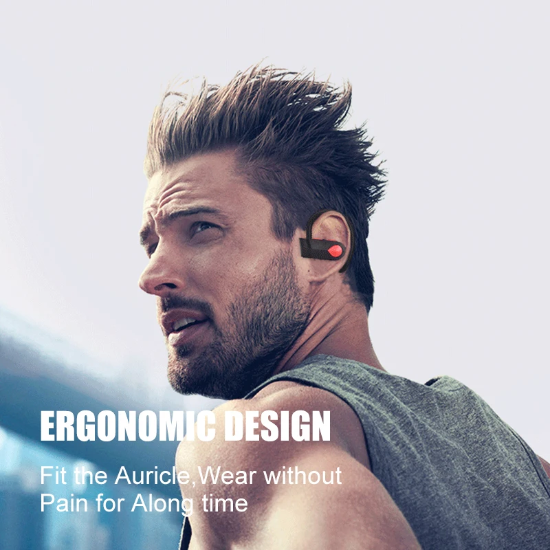 Спортивные наушники K19 беспроводные вкладыши Bluetooth 5 0 с крючком