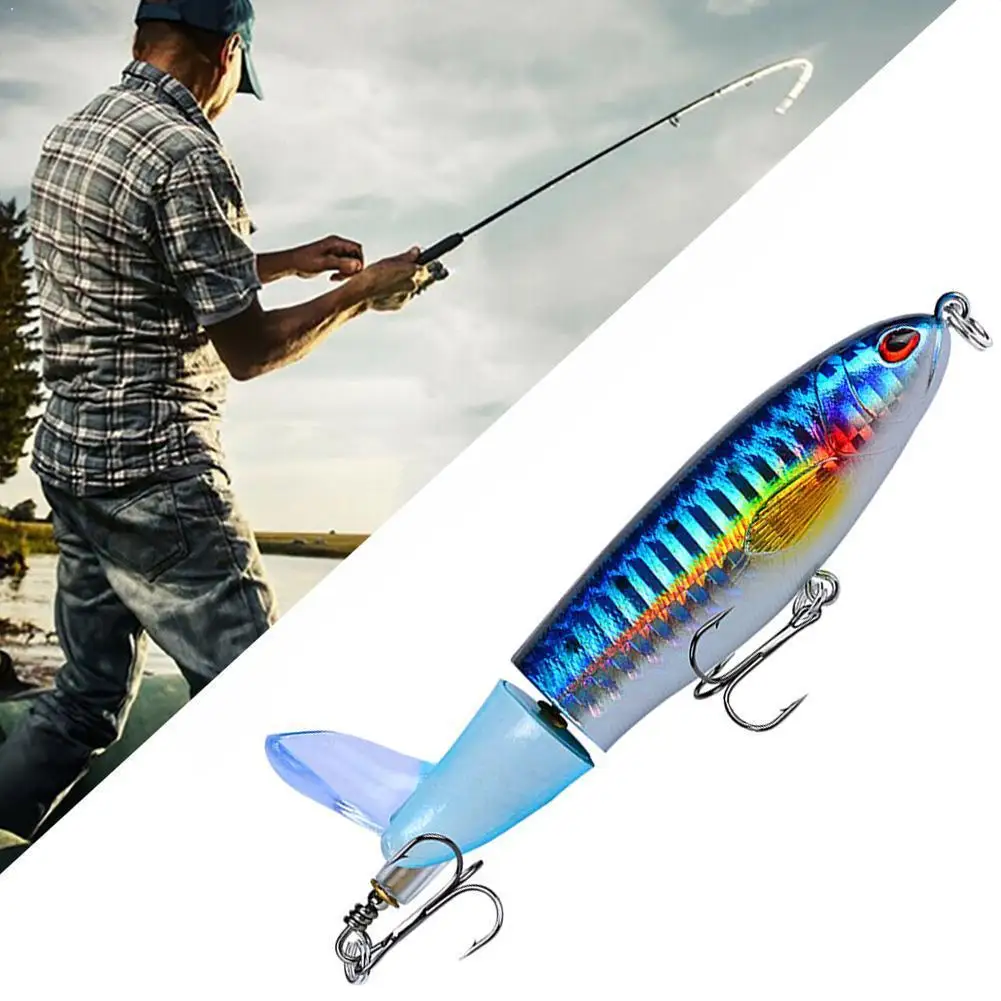 

1 шт. рыболовные приманки, искусственные жесткий Поппер приманки мягкий вращающийся хвост приманки Цвета ABS 15,6g на высоком каблуке 11 см, для р...