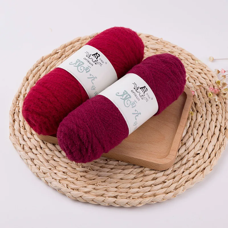4 шарика = 400 г Вязаная хлопковая пряжа плотная шерсть ровинг шарф вязаная