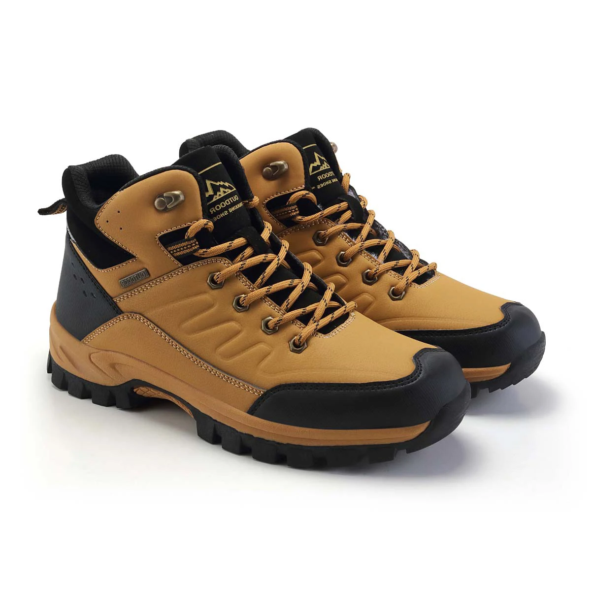 

Мужские безопасные ботинки, Нескользящие дышащие высокие ботинки на шнуровке, мужские зимние теплые удобные ботинки с защитой от ударов, но...