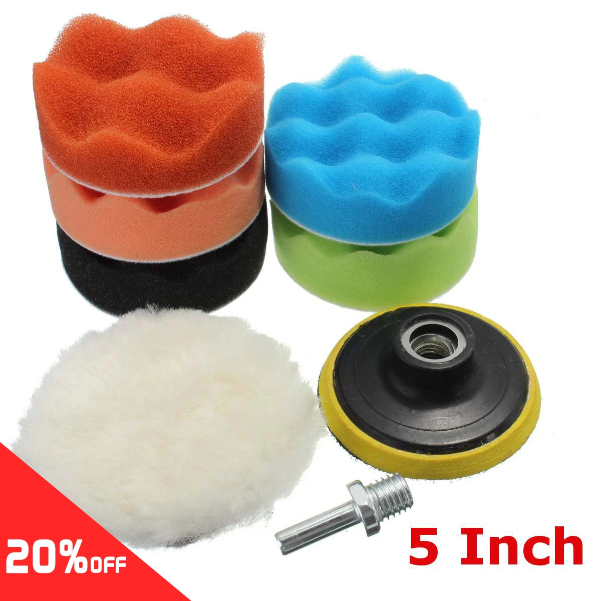 7x 3'Ƌƌ'ƍ'' Полировочная Губка Для Полировки Автомобиля полировщик