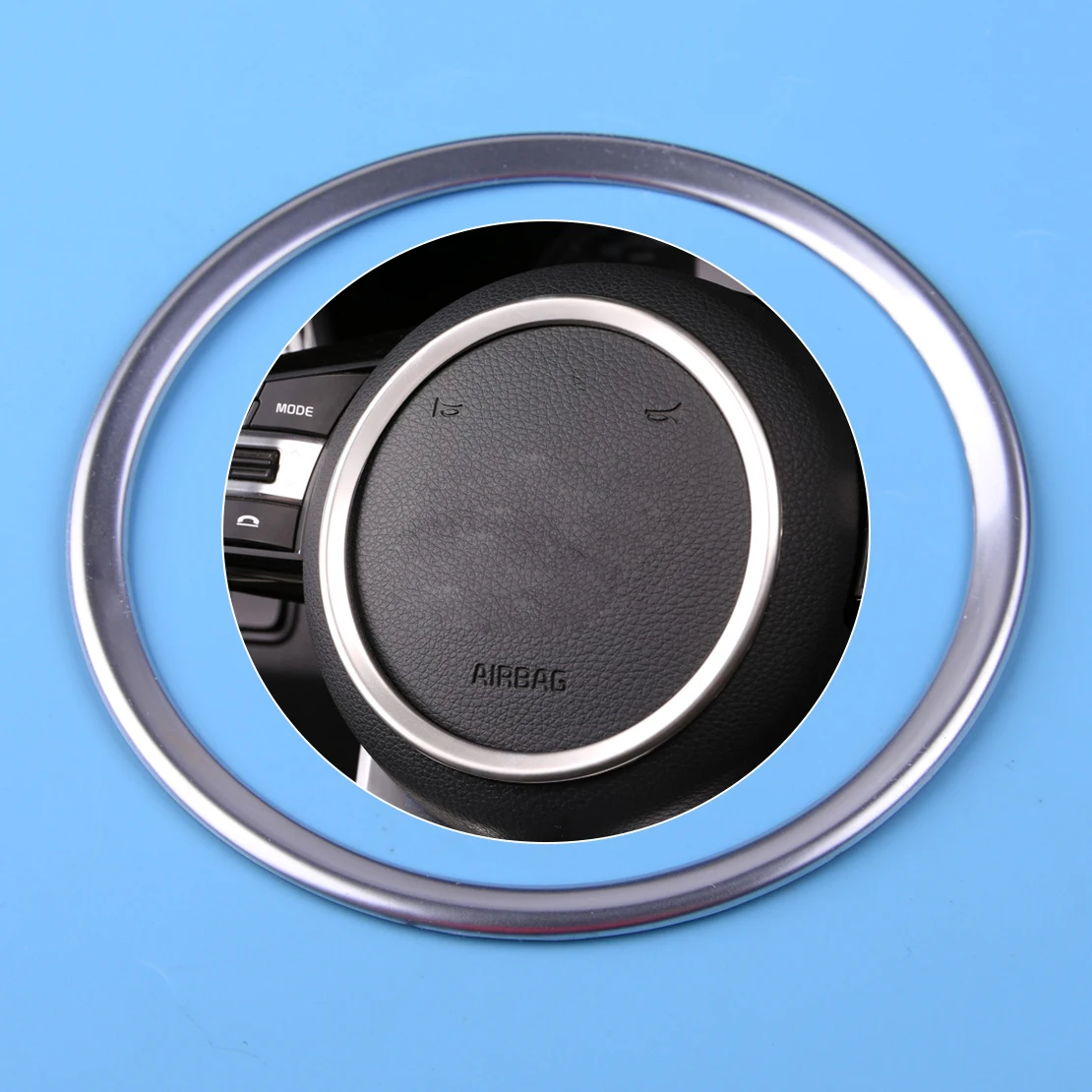 Серебристая Панель рулевого колеса CITALL кольцо Обложка бейдж отделка вставка