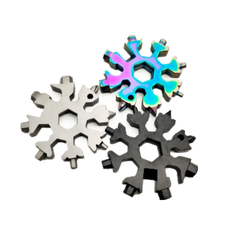 18 в 1 снежинка снег гаечный ключ инструменты Открытый походный кольцо для ключей