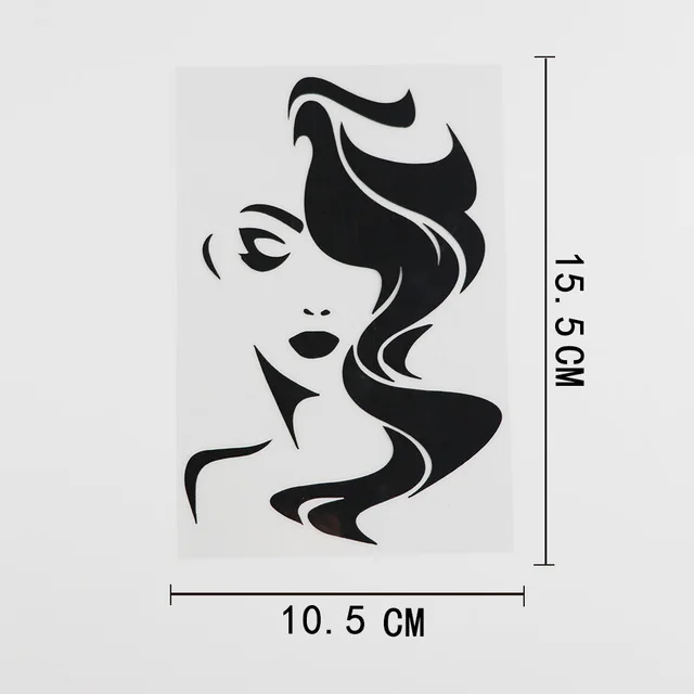 

10.5CMX15.5CM Morden Sexy Women Decal Vinyl Car Sticker Black/Silver