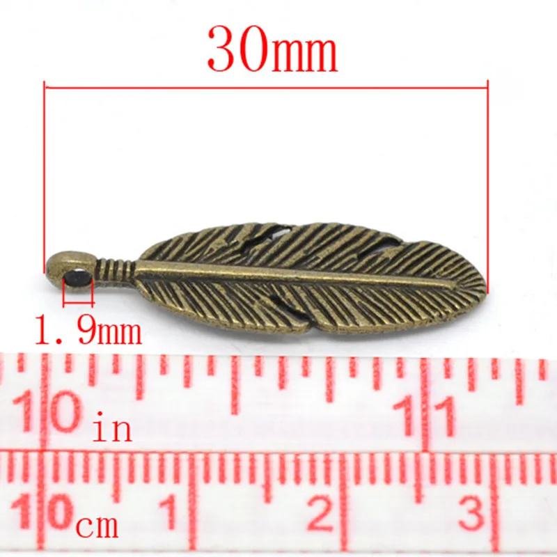 8 сезонов винтажные подвески украшение перо цвета антикварной бронзы сделай сам