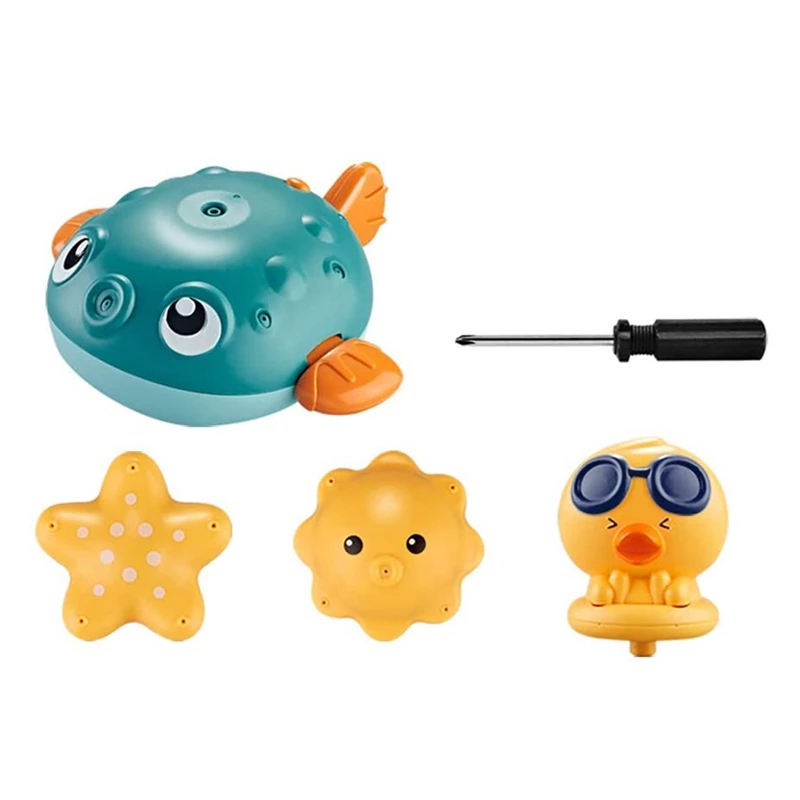 

Baby Bath Toy for Toddler Floating Water Sprinkler Bathtub Swimming Pool Toy with 3 Replaceable Spray Accessories