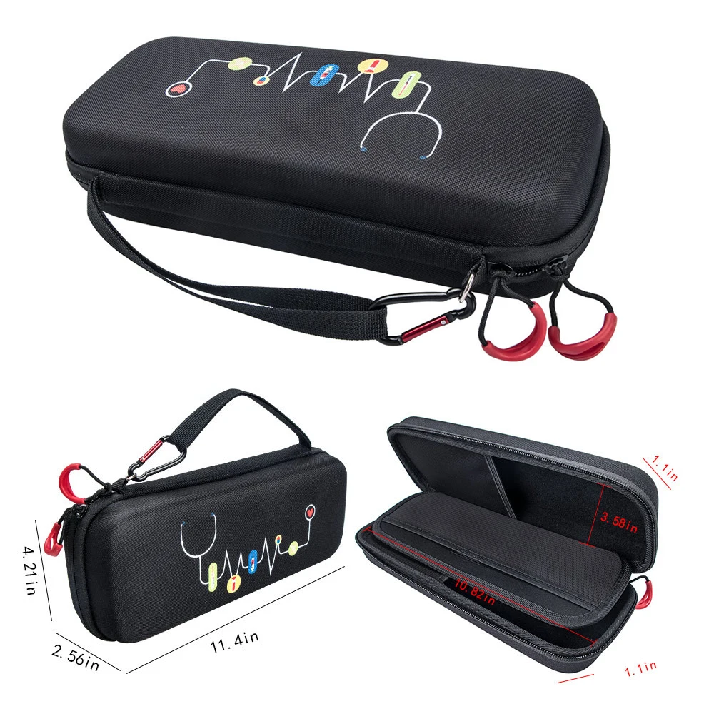 12PCS Set Medical Storage Kit Health Bag Pouch and Stethoscope Manometer Reflex Hammer First Aid Tourniquet Penlight Thermometer | Красота и
