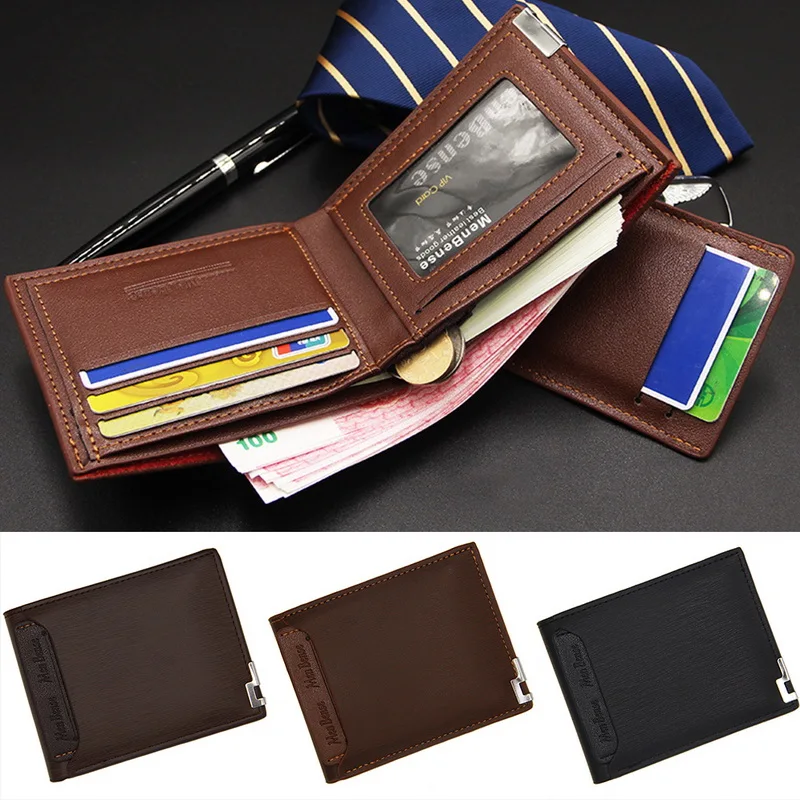 Litthing Vintage Men Leather Brand Luxury Wallet Short Slim Male Purses Money Clip Credit Card Dollar Price Portomonee Carteria