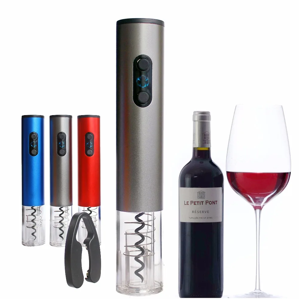 

Electric Wine Bottle Opener Corkscrew Cork Remover Cordless Battery Operated New