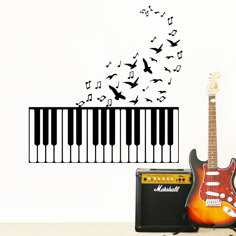Классическая музыка фортепиано наклейки на стену для детей девочек Декор