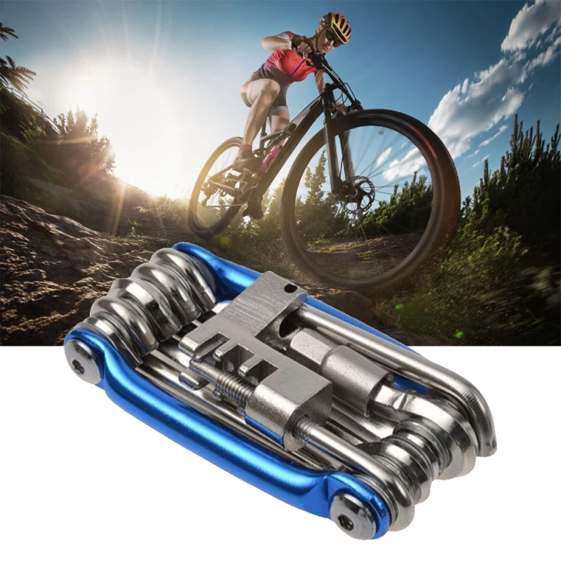 

Bicycle Tool Repair Kit 11 In 1 Mountain Bike Multifunction Repair Tool Kit Wrench Screwdriver Carbon Steel and T25 Chain Cutter