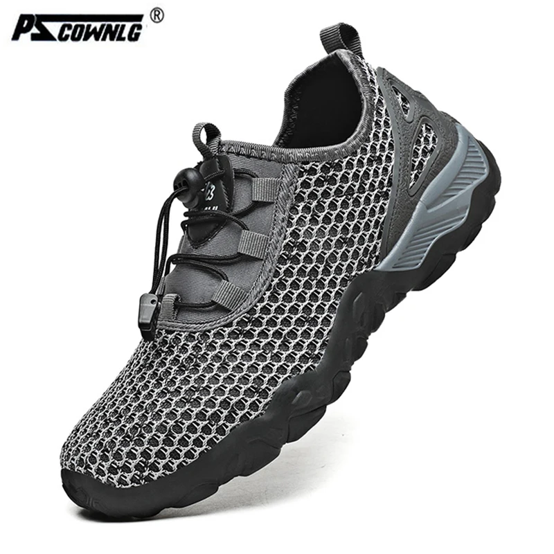 

Быстросохнущие мужские туфли, Нескользящие, легкие, сетчатые, для занятий на открытом воздухе, рыбалки, Аква, летняя обувь, 2010