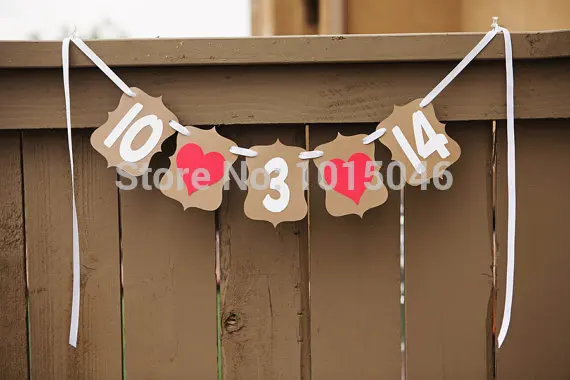 1 х пользовательские Дата баннер сохранить дату знак Юбилей реквизит для