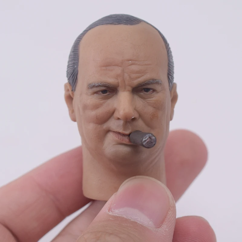 

Headplay 1/6 Scale Male Head Sculpt C-0004 Churchill Male Head Sculpture Carving Model Fit 12" Action Figure Doll Body Toys