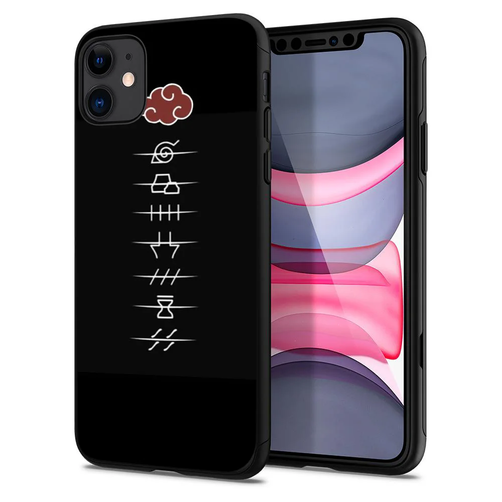 Мягкий черный матовый чехол для телефона из ТПУ Akatsuki Uzumaki Kakashi с изображением