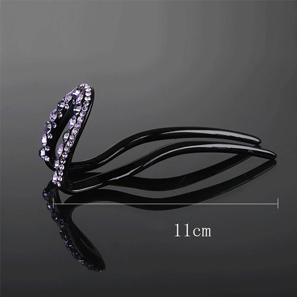

Fashion Hanfu Rhinestone Hair Stick Simple Elegant Headwear Fixed Hair Styling Disk Hair U-Shape Hairpins Women Hair Accessories