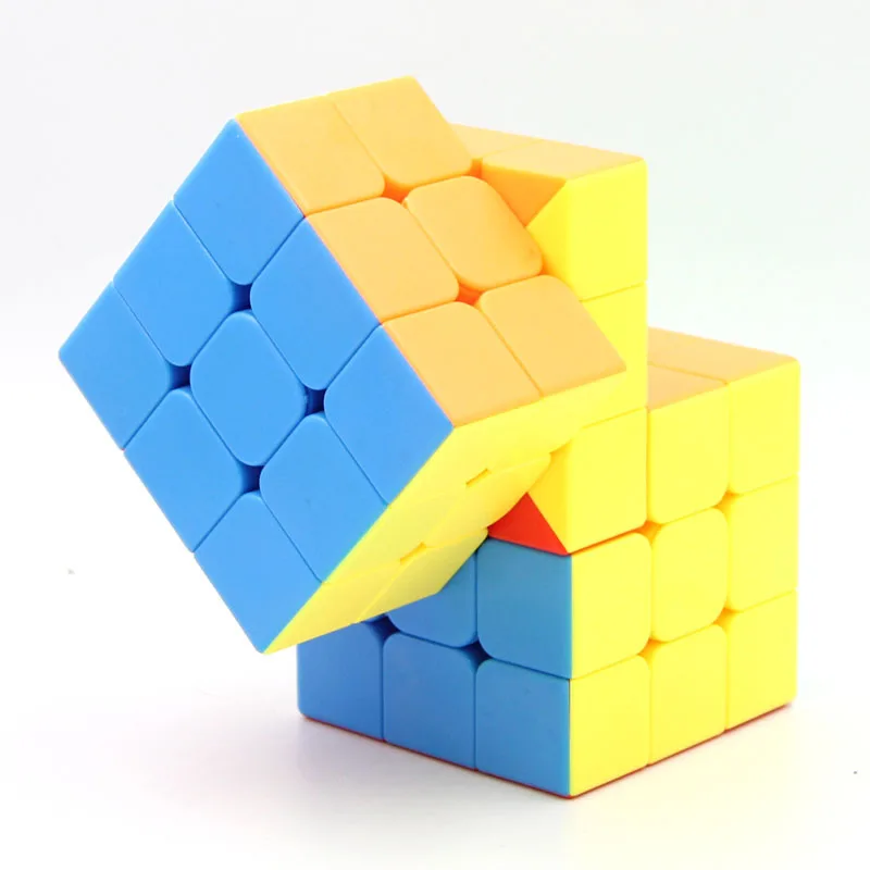 Cubo m&aacute;gico 2 en 1, velocidad 3x3x3, puzle, juego de Cubing, juguetes educativos-4