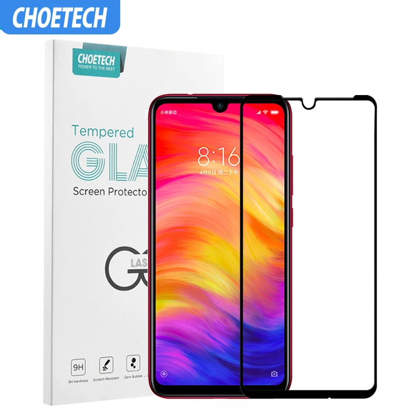 CHOETECH 9H закаленное стекло для Xiaomi Redmi Note 7 Защита экрана 5D полное покрытие Pro
